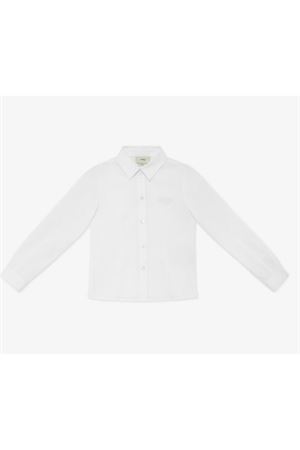 camicia in cotone bianco FENDI KIDS | JFC119A31WF0TU9